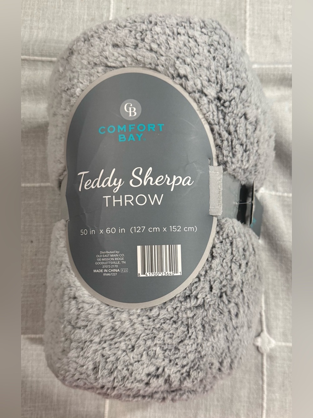 Comfort Bay Gray Throw Blanket